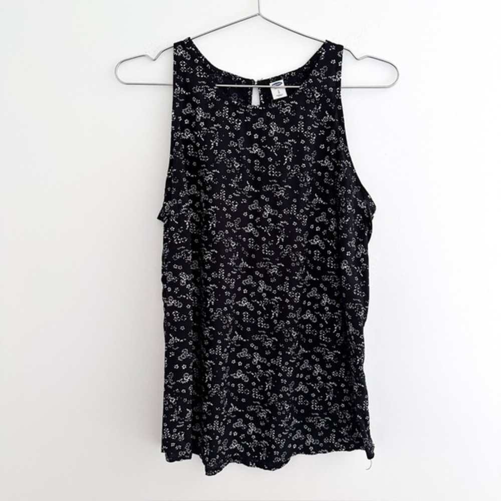 Old Navy High Neck Floral Swing Tank Large